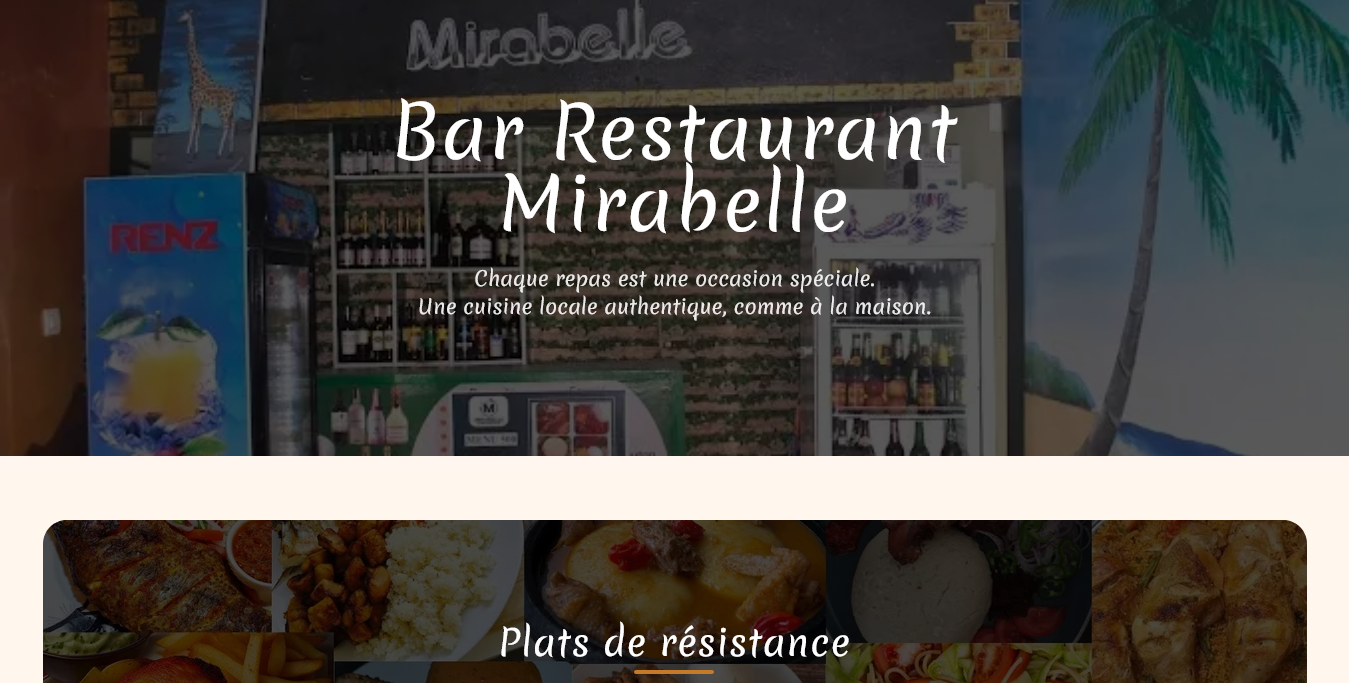 Menu digital Mirabelle